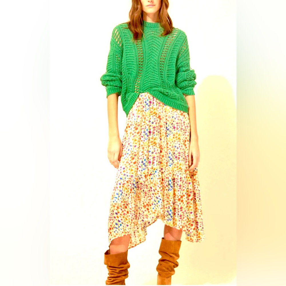 Ba&sh Romeo Blanc Floral Skirt